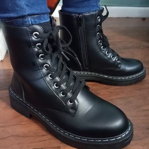 Women's Black, Sz 8.5, Combat Boots